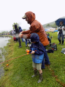 family fishing